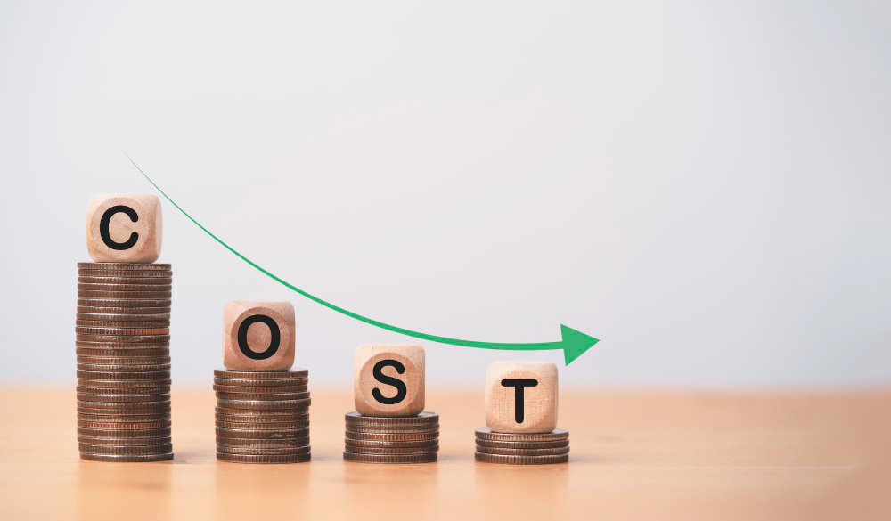 cost-wording-decreasing-coins-stacking-with-down-arrow-cost-reduction-concept-which-effect-product-cost-profit-inflation-economy-recession-concept