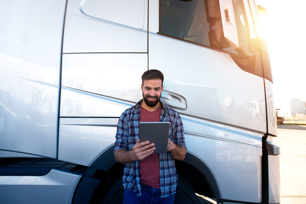 young-bearded-trucker-checking-his-route-tablet-computer-with-dispatcher-standing-by-long-vehicle (1)