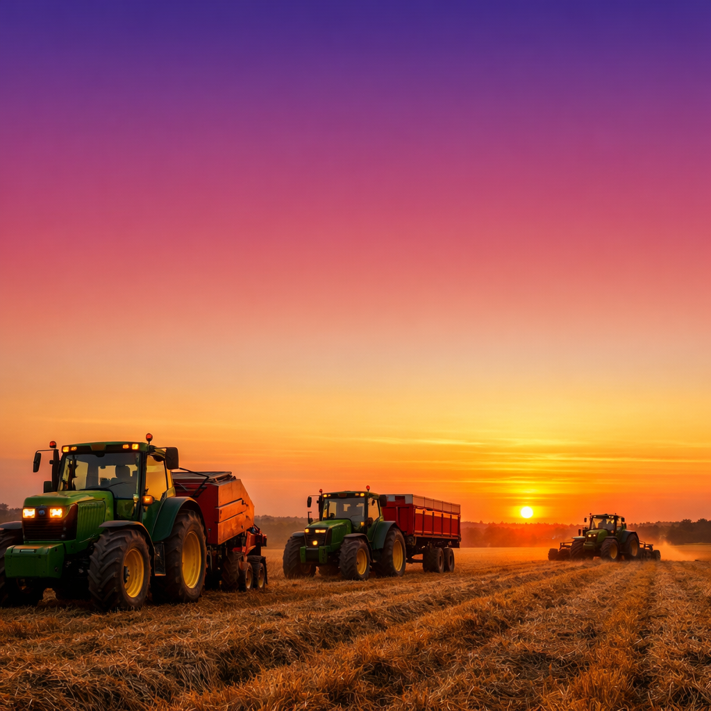 Agricultural tractors in a field at sunset with a gradient on top of it so that we can have text on it in a hero sectino of a webpage-1 Agricultural tractors in a field at sunset with a gradient on top of it so that we can have text on it in a hero sectino of a webpage-1